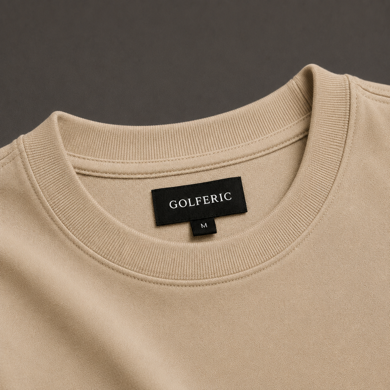 Heavyweight Cotton T-Shirt Beige detail image