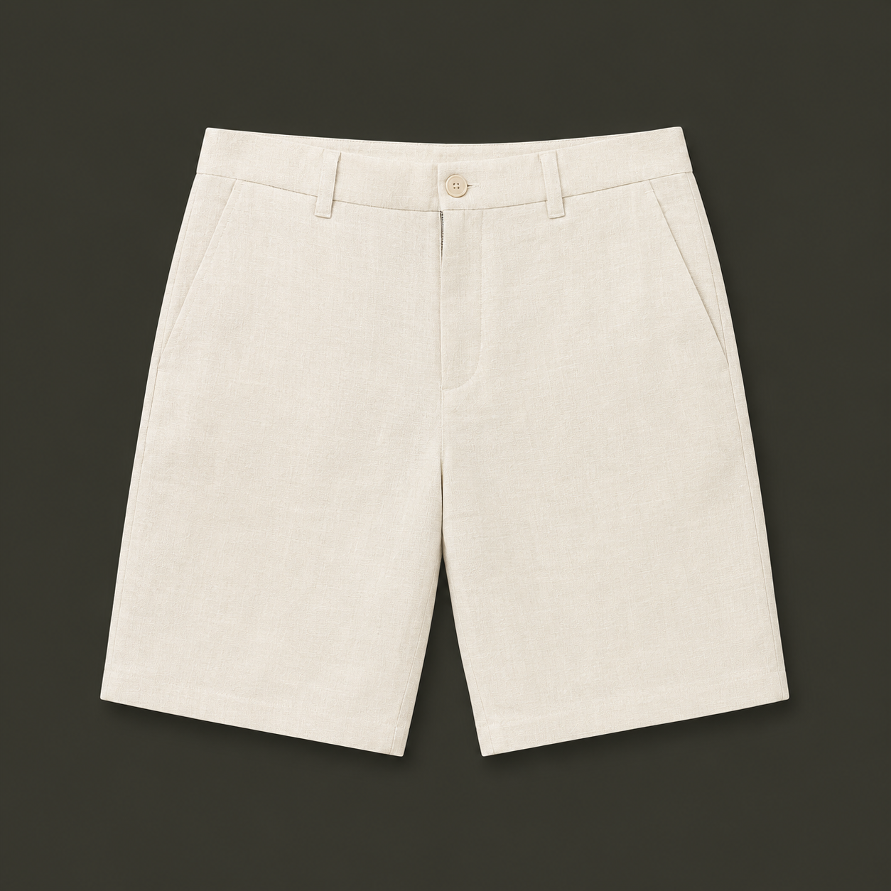 Linen Blend Shorts Ivory main image
