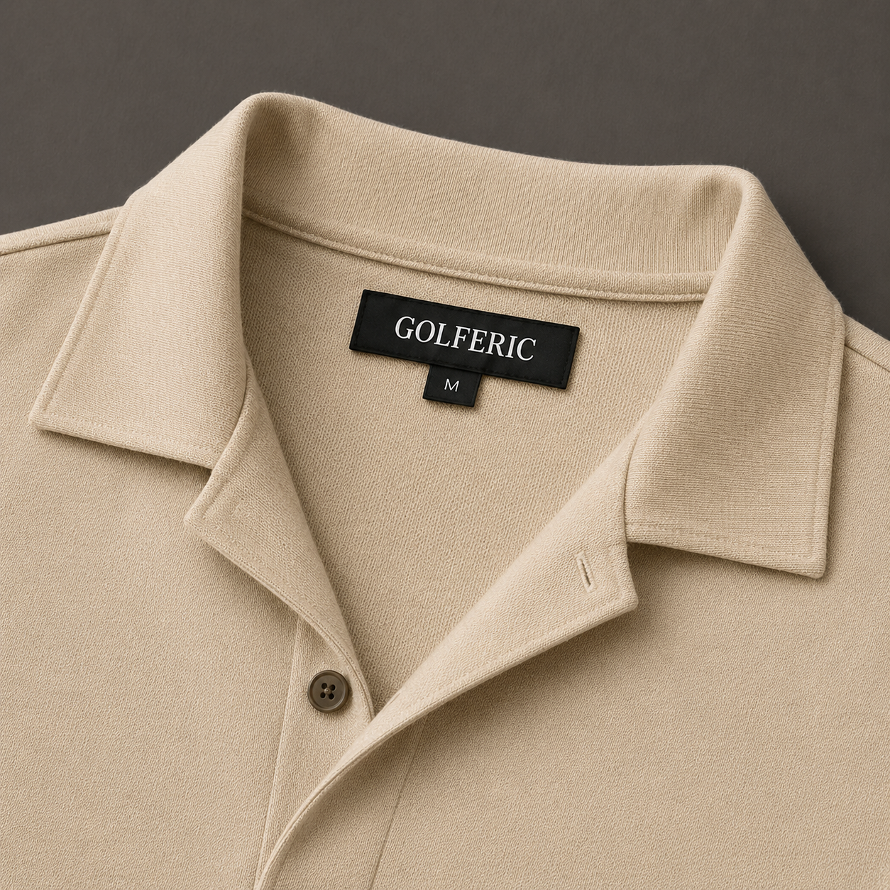 Resort Collar Polo Beige detail image